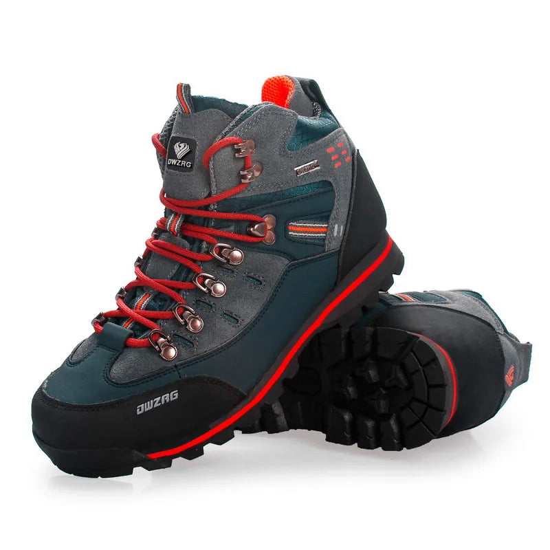 Laxsesu Men's Hiking Boots | Lace-Up & Rubber Sole | Outdoor Walking