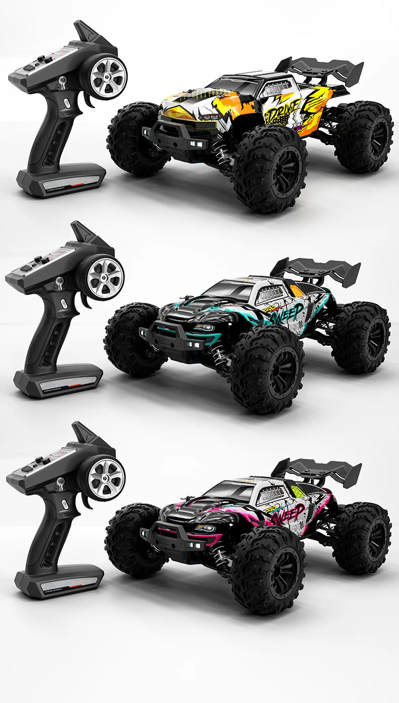RC Monster Truck 4WD Brushless — 75km/h Off-Road 1/16 Scale | LED Headlights & Metal Parts