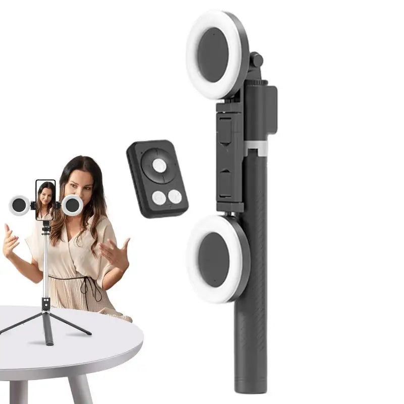 Rondaful Selfie Stick Tripod | Dual Fill Lights, Up to 170 cm | Trípode para Móvil