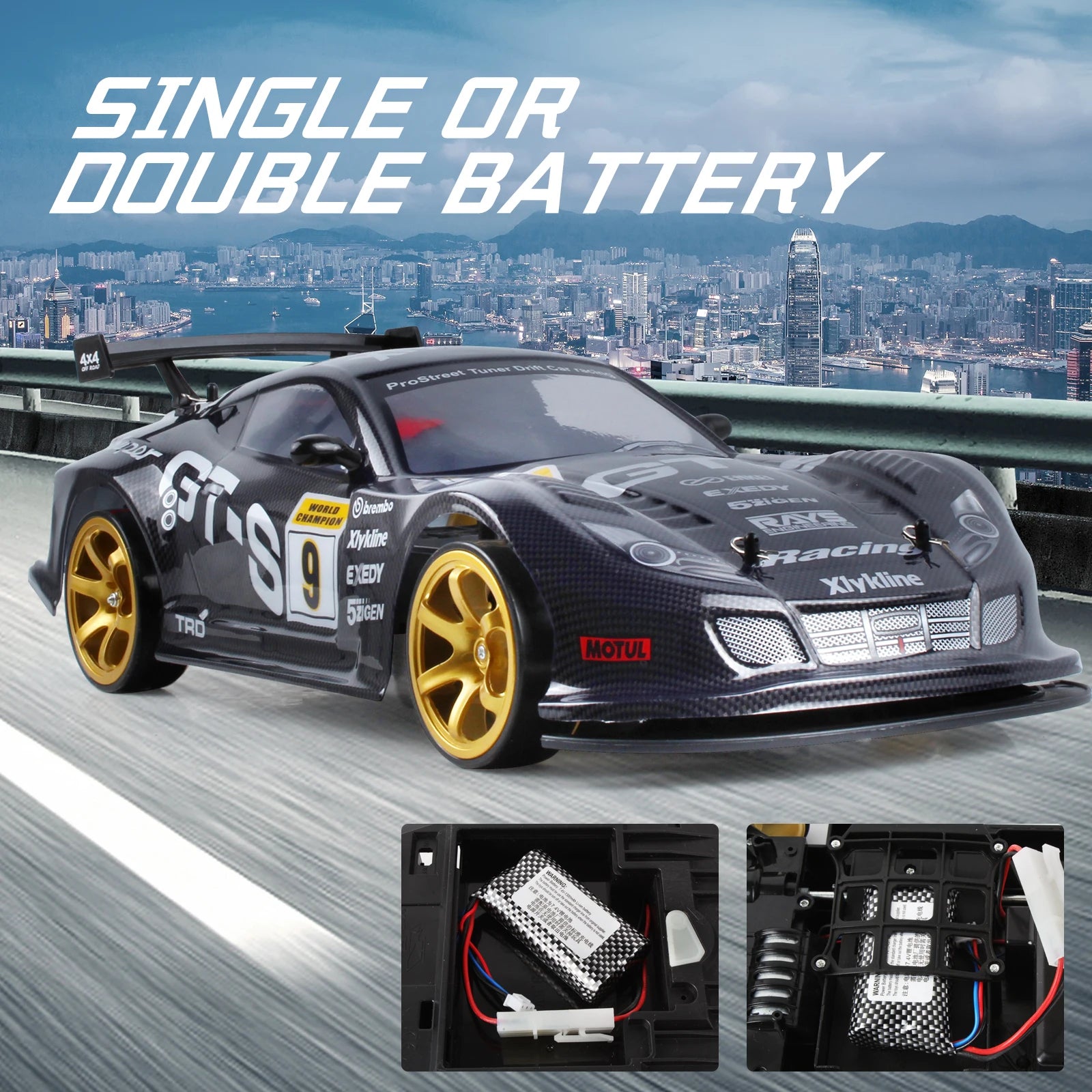 RC Drift Racing Car 1:10 — 70km/h High Speed 4WD | GTR, BMW, Koenigsegg & More