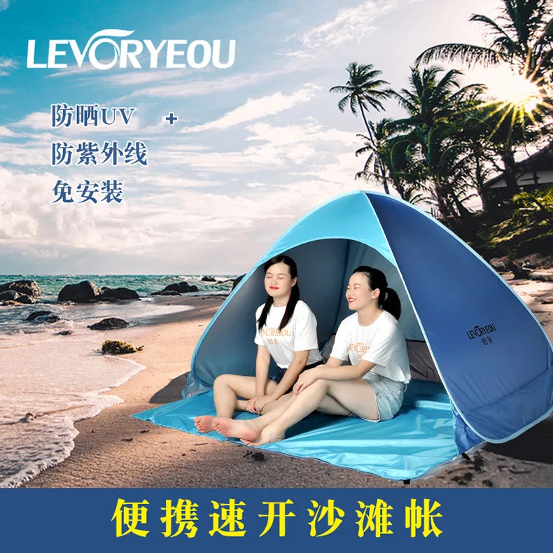 Carpa de Camping Automática Pop Up | Doble Capa 3-4 Personas | Playa e Impermeable