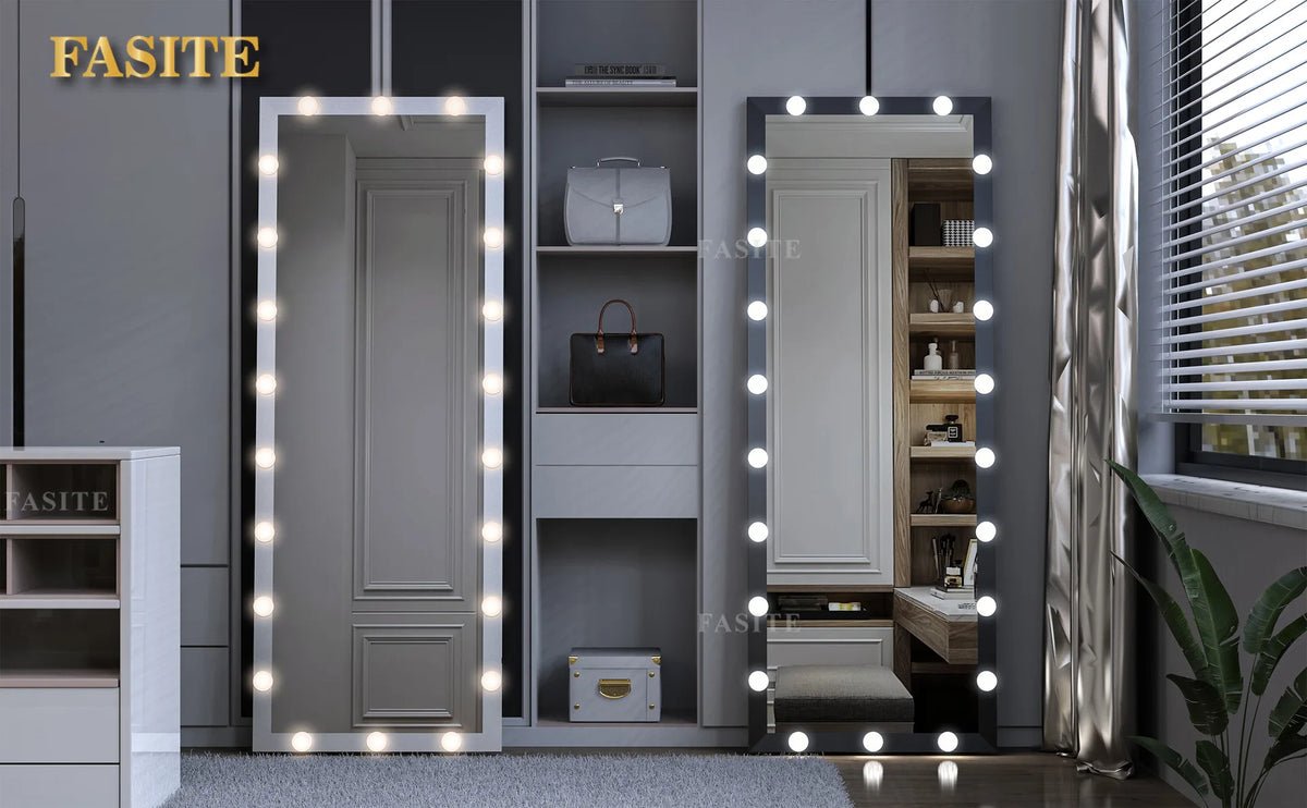 Full-Length LED Mirror | Aluminum Alloy Frame | Espejo LED de Cuerpo Completo | Marco de Aluminio