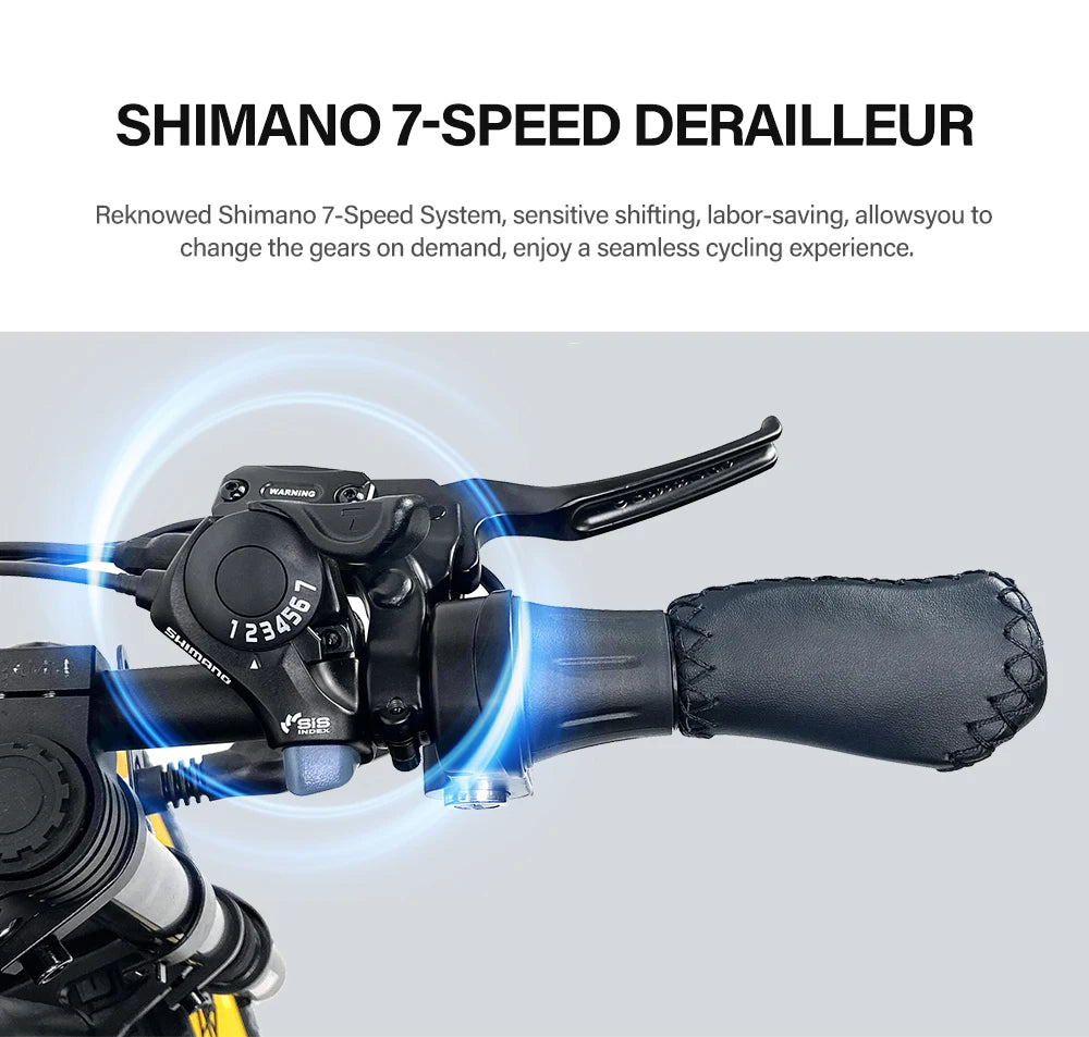 Coswheel GT20 E-Bike | 1500W/2000W/3000W | 60V 25Ah | Fat Tire 20x4.0 | 93 Millas | Shimano 7v | CE UL FCC | Off-Road
