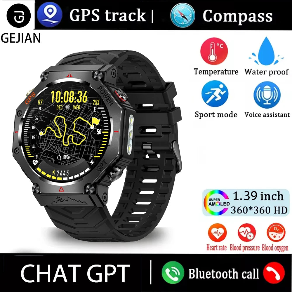 Military GPS Smartwatch 2025 | AMOLED 1.39" | 107 Sports Modes | Bluetooth Calling | Men Women | Smartwatch Militar GPS 2025 | 107 Modos Deportivos | Llamadas Bluetooth | Hombre Mujer