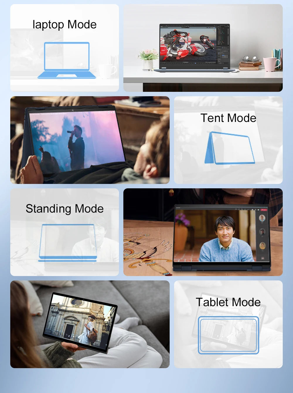 Ninkear YBook15 Laptop 2-in-1 15.6" | AMD Ryzen 3, 16GB RAM, 512GB SSD | Touch 360°, Windows 11