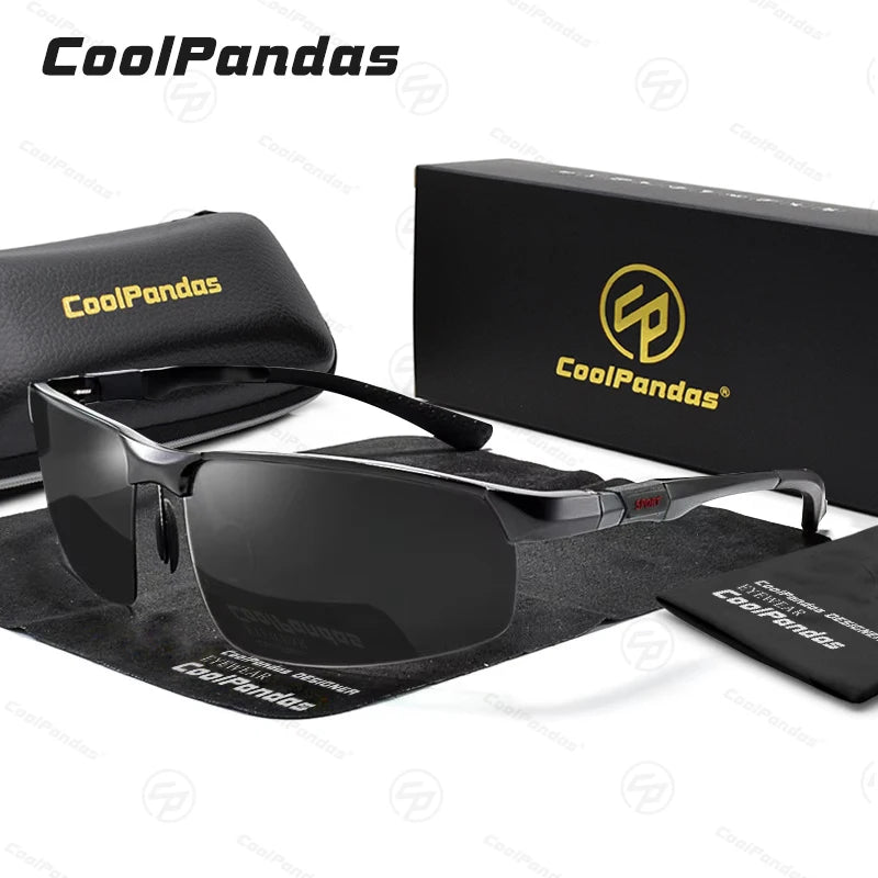 COOLPANDAS Gafas de Sol Polarizadas UV400 | Marco de Aleación | Estilo Cuadrado