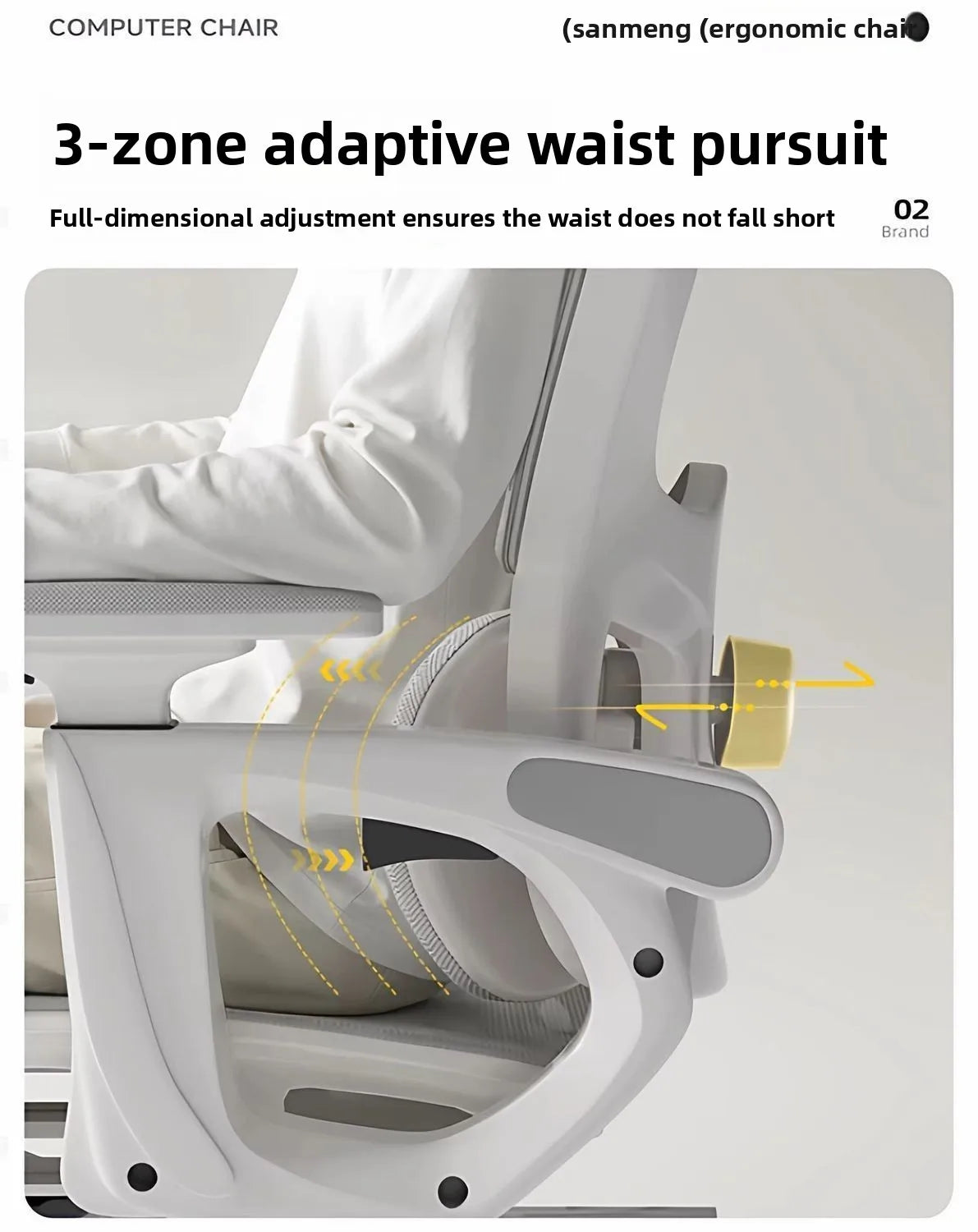 Ergonomic Mesh Office Chair | 6D Armrests | 135° Recline