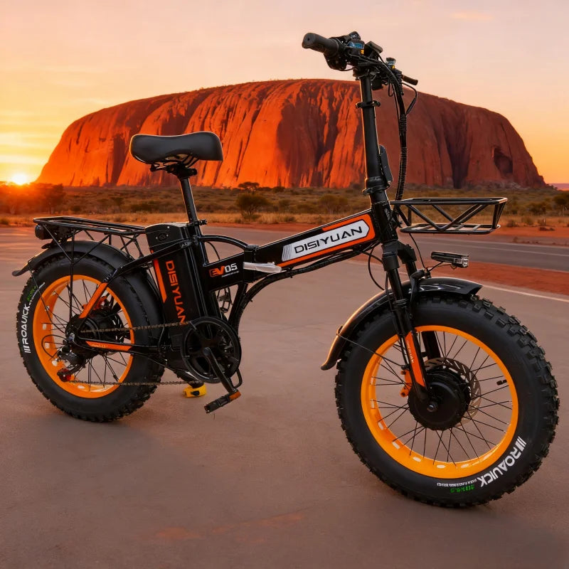 E-Bike Plegable 20" | Motor 500W | 48V 20Ah | Multi-Amortiguación | Batería Extraíble | Adultos | Bicicleta Eléctrica