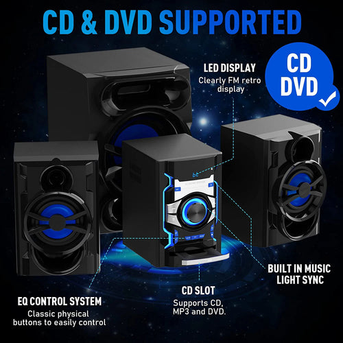 200W 2.1 Home Theater System | Sistema de Cine en Casa