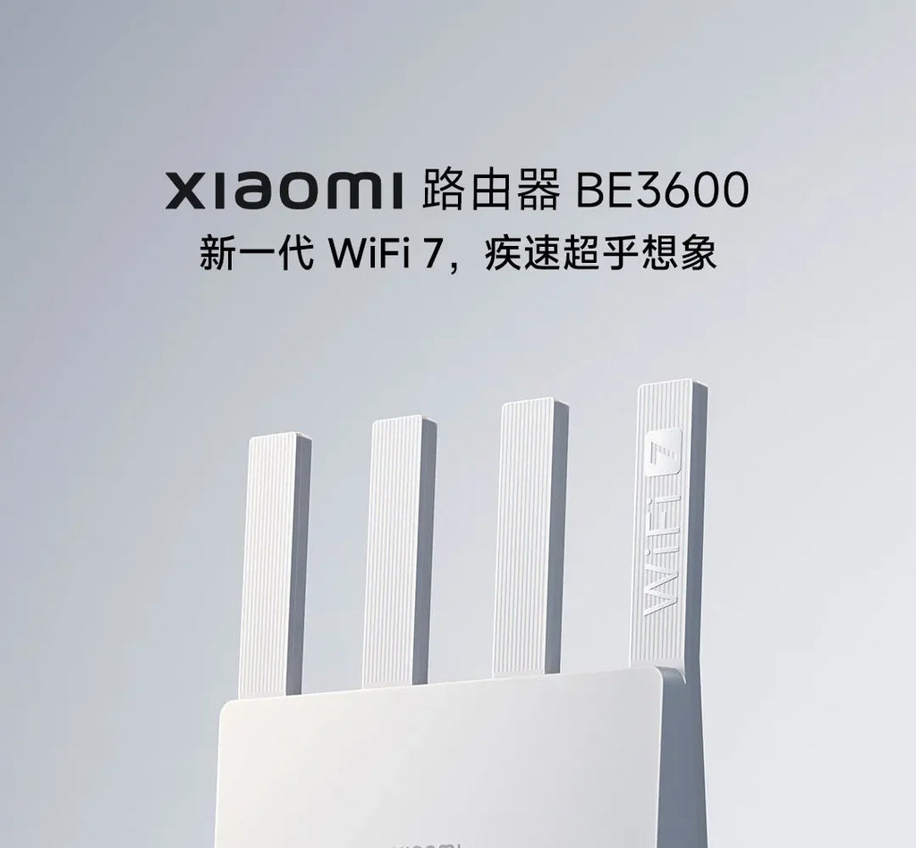 Xiaomi Router BE3600 WiFi 7 Mesh | MLO Doble Banda | 3600Mbps | Qualcomm 4-Core | VPN | Gaming | MiWiFi