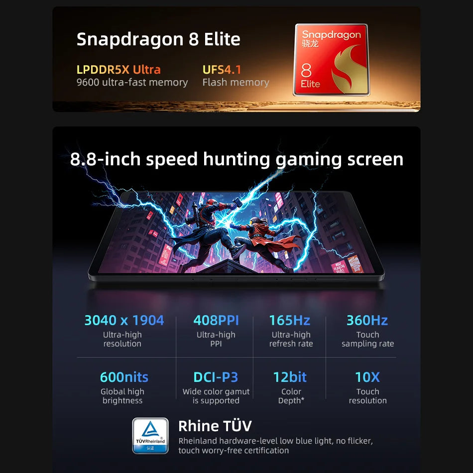 Lenovo Legion Y700 Gen4 - Tablet Gaming 8.8" 165Hz | Snapdragon 8 Elite | Android 15