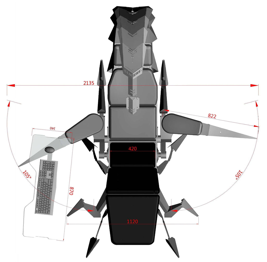 Zero Gravity Gaming Cockpit | 3–5 Monitor Support | Reclining
