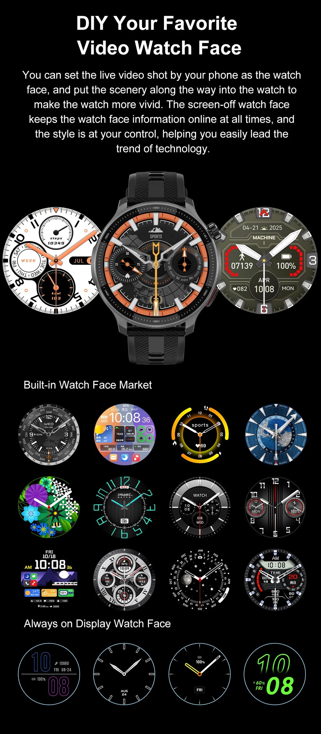 Smartwatch DT G6 2026 | AMOLED 1.43" | GPS + Mapas Offline | 3ATM | 4GB | Outdoor