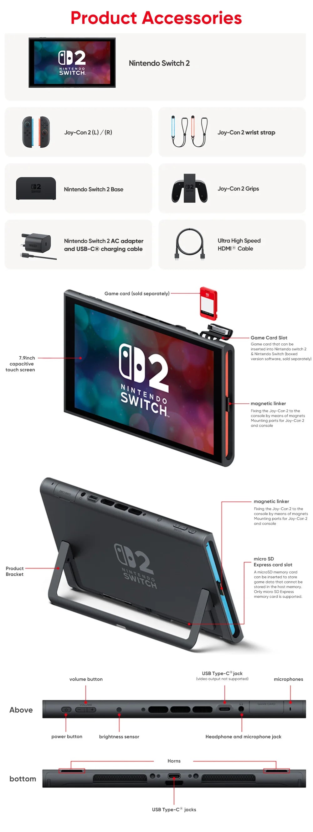 Nintendo Switch 2 Console | 7.9-inch LCD | Handheld Gaming | Consola Portátil