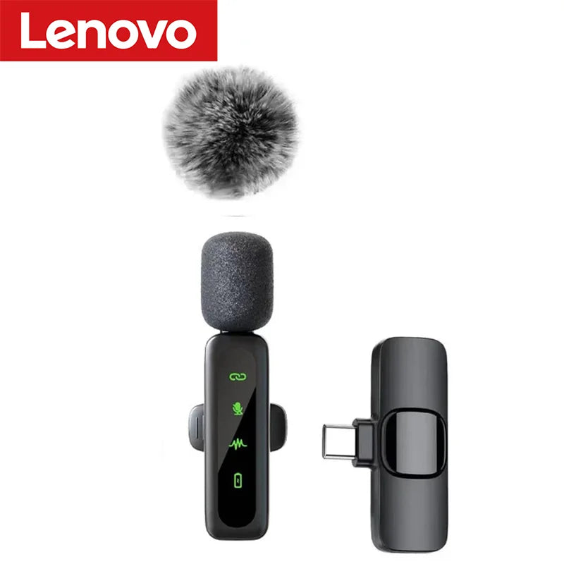 Wireless Lavalier Microphone | Rechargeable Clip-On Mic | iPhone & USB-C