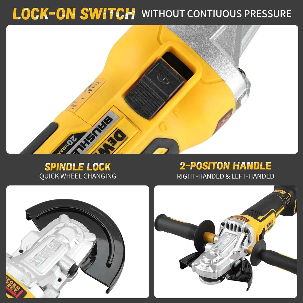 DEWALT DCG405FN/NT | 18V Brushless Angle Grinder | 125 mm
