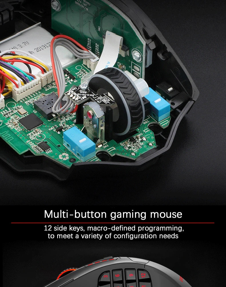 E-YOOSO X39 Wired Gaming Mouse | 12400 DPI | 17 Buttons RGB | Pixart PAW3327 | MMO