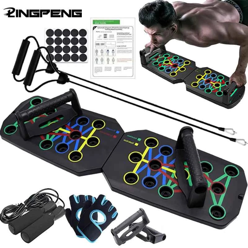 LINGPENG Push-Up Board | Foldable Multi-Position Design | Home Strength Training