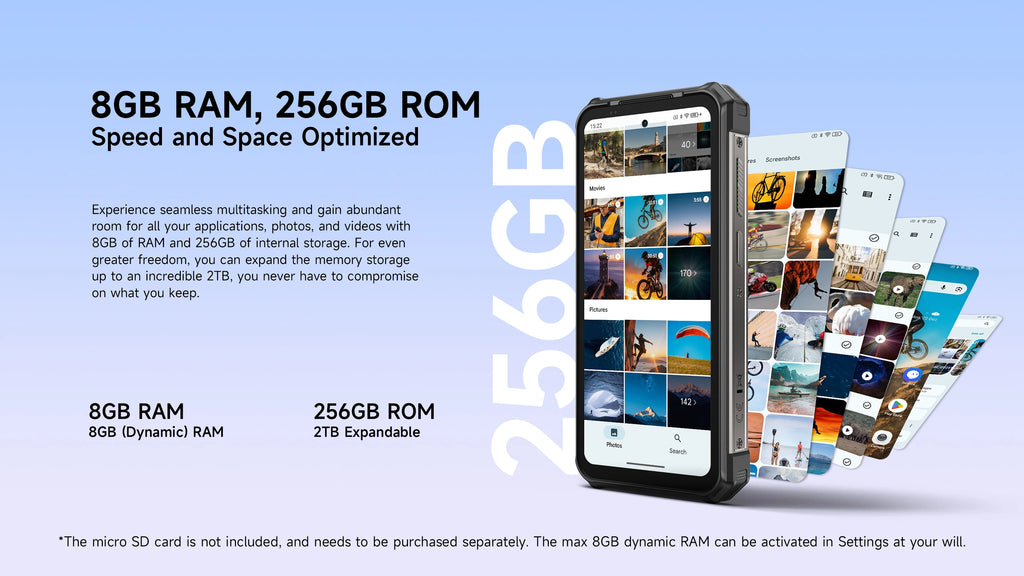 Ulefone RugKing 5 Pro | Rugged Phone 4G 20000mAh 64MP Android 16 | IP68 NFC 33W