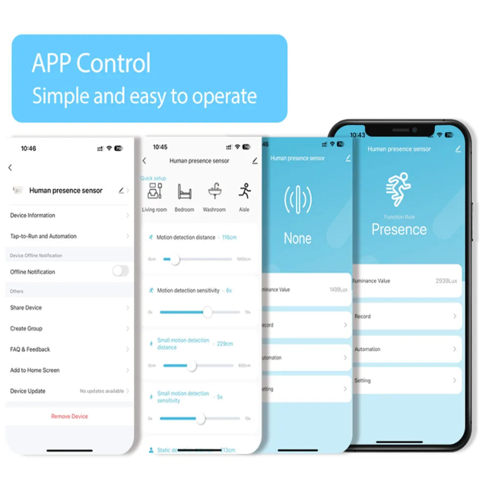 Sensor de Presencia Humana Tuya 24GHz MmWave | Zigbee & WiFi | Radar Inteligente | Compatible Home Assistant