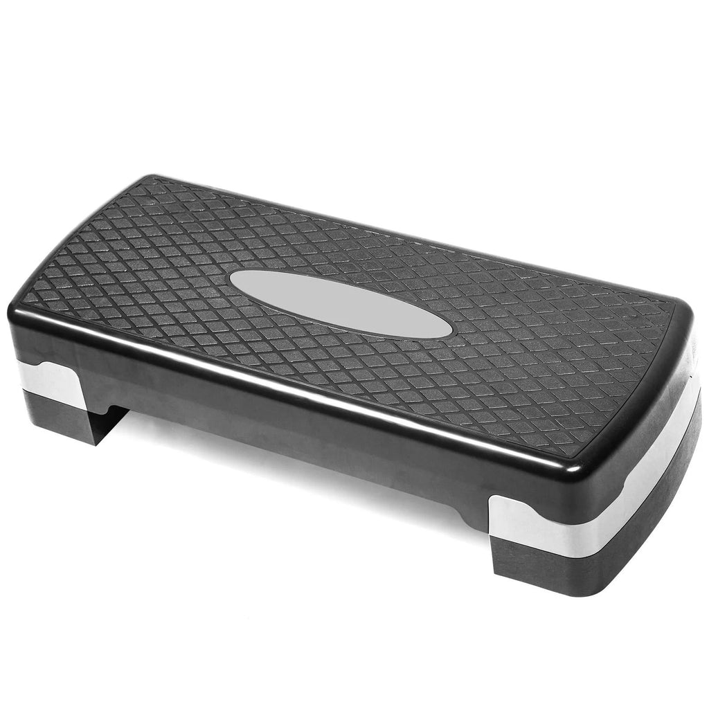 Aerobics Step Platform | 2-Level Adjustable Height | Non-Slip Fitness Stepper for Home Gym