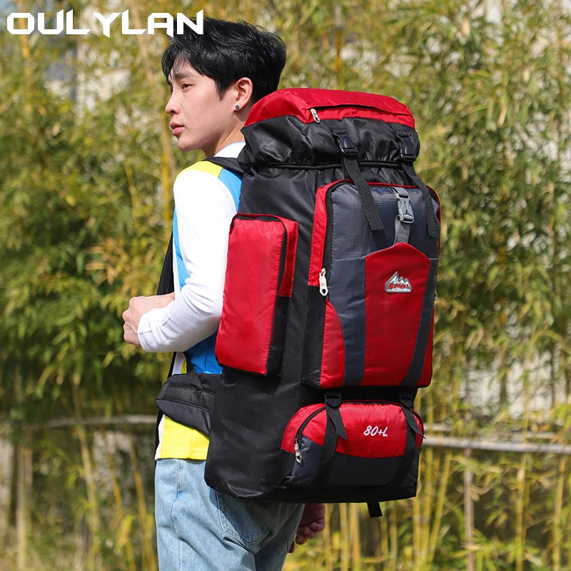 80L Nylon Hiking Backpack | Outdoor Travel / Mochila de montaña
