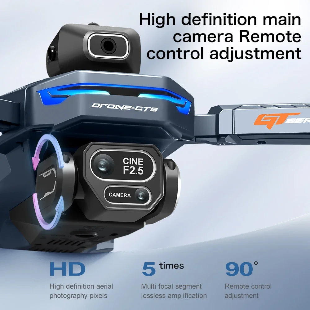 Dron Lenovo GT8 Cámara Dual 8K HD – Motor Brushless, WiFi FPV 5G, Pantalla 4.3", Plegable, Cuadricóptero