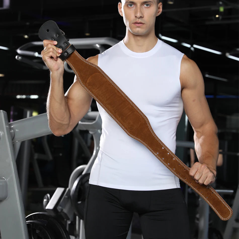 Weightlifting Belt PU & Cow Leather | Waist Support for Powerlifting & Strength Training