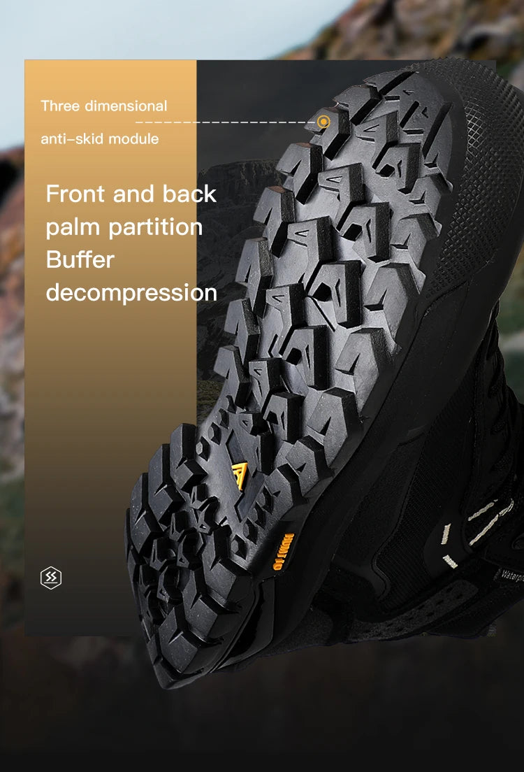 HUMTTO Men's Hiking Shoes | Lace-Up & Rubber Sole | Outdoor Walking