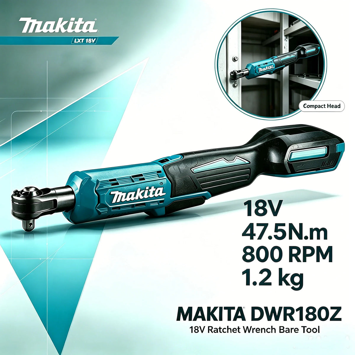 Makita DWR180Z | 18V LXT Brushless Ratchet Wrench | No Battery