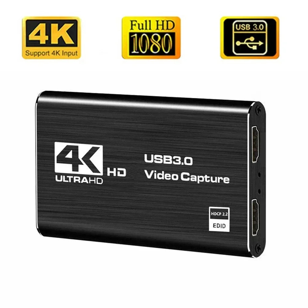 HDMI USB 3.0 Capture Card | 4K Input, 1080p 60fps | Capturadora de Video