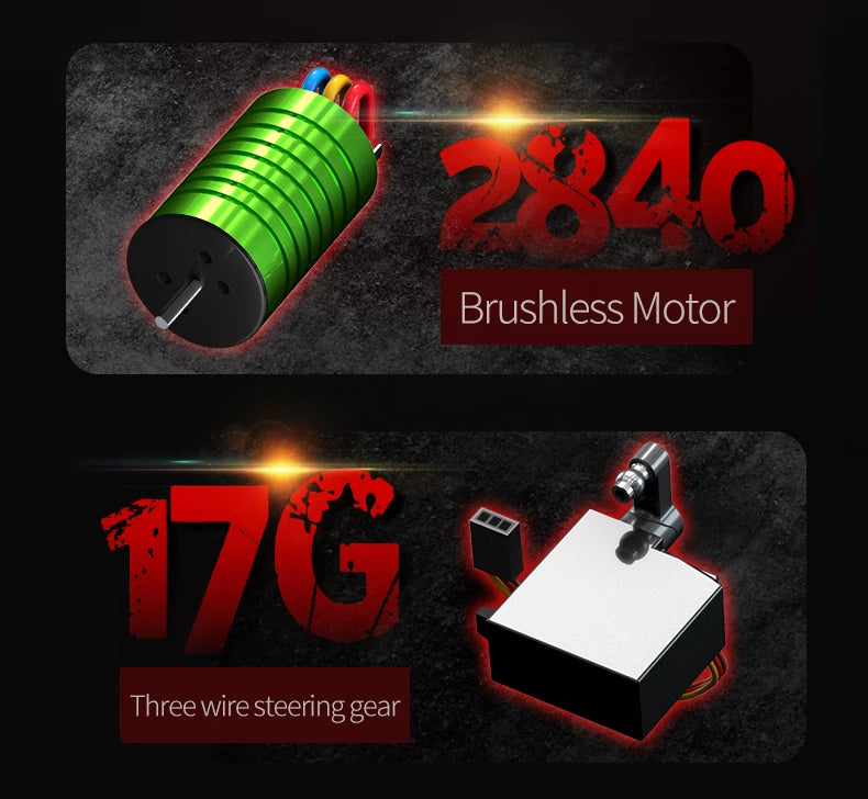 RC Monster Truck 4WD Brushless — 75km/h Off-Road 1/16 Scale | LED Headlights & Metal Parts