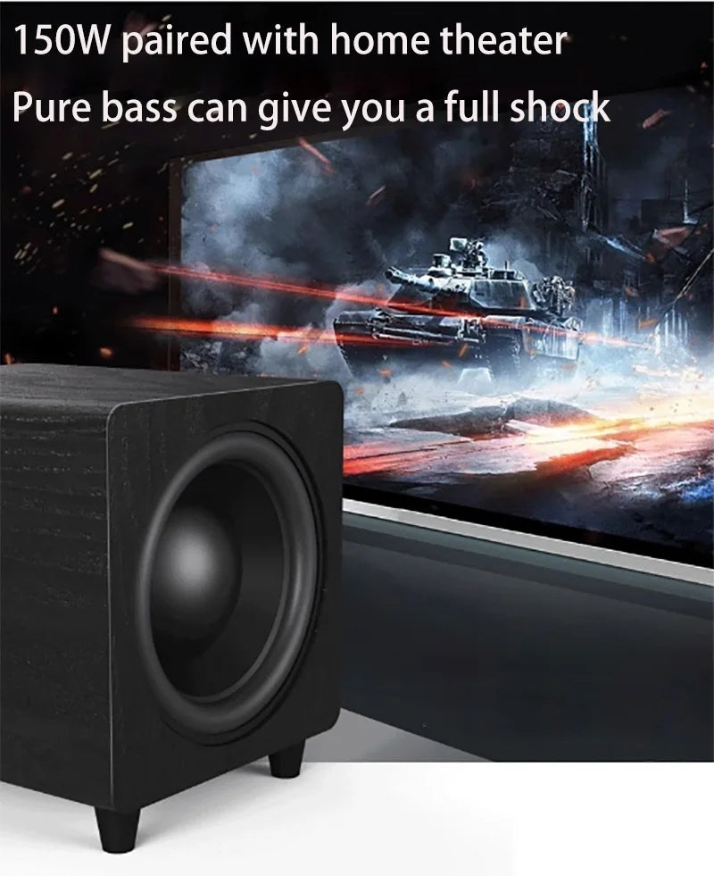 AOSIBAO M10D | Subwoofer Activo 10" 300W | HIFI Home Theater | Caja Madera | altson.shop