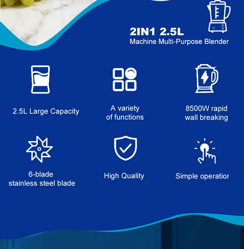 2-in-1 Blender and Grinder | Licuadora y Molinillo 2 en 1