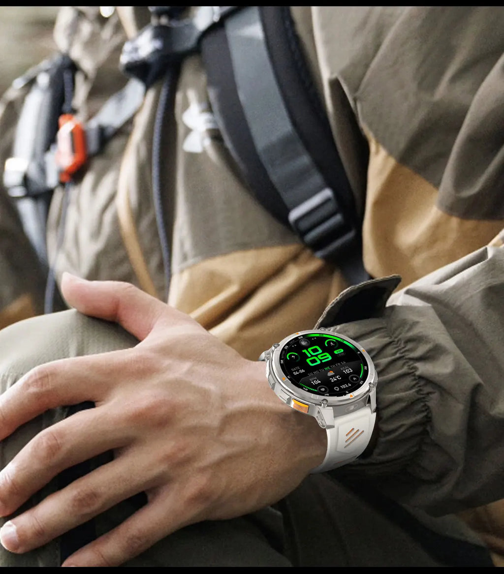 T-REX 3 | Smartwatch Militar 1100mAh | AMOLED 1.7", 10ATM, GPS, 170+ Modos, Linterna LED