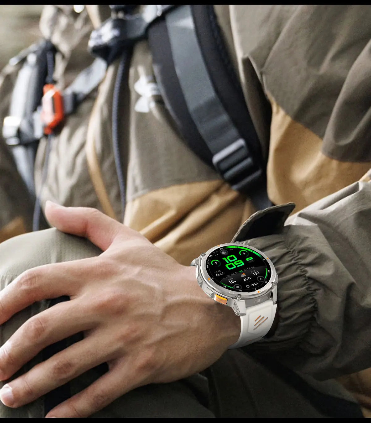 T-REX 3 | Smartwatch Militar 1100mAh | AMOLED 1.7", 10ATM, GPS, 170+ Modos, Linterna LED