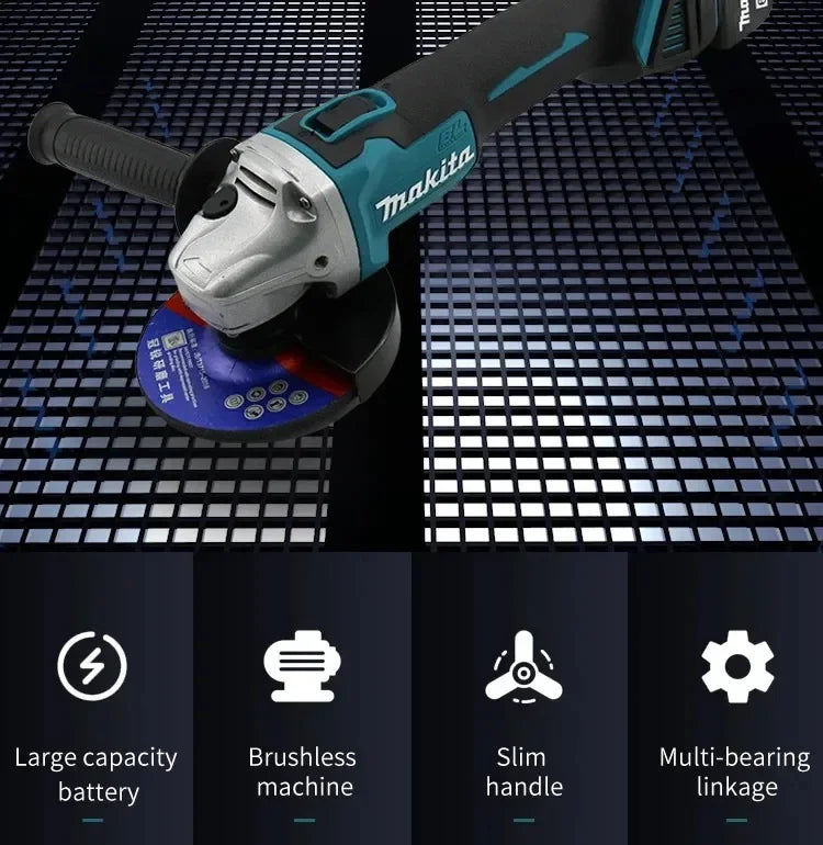 Makita DGA404 | 18V Brushless Angle Grinder | 100mm