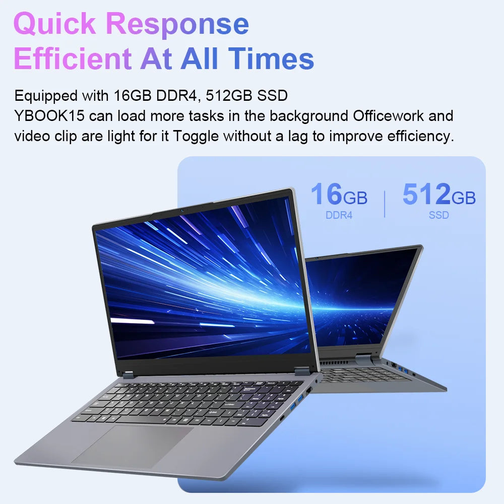 Ninkear YBook15 Laptop 2-in-1 15.6" | AMD Ryzen 3, 16GB RAM, 512GB SSD | Touch 360°, Windows 11
