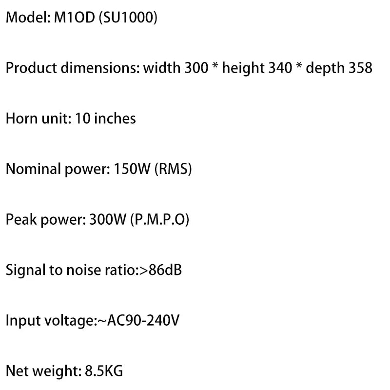 AOSIBAO M10D | Subwoofer Activo 10" 300W | HIFI Home Theater | Caja Madera | altson.shop