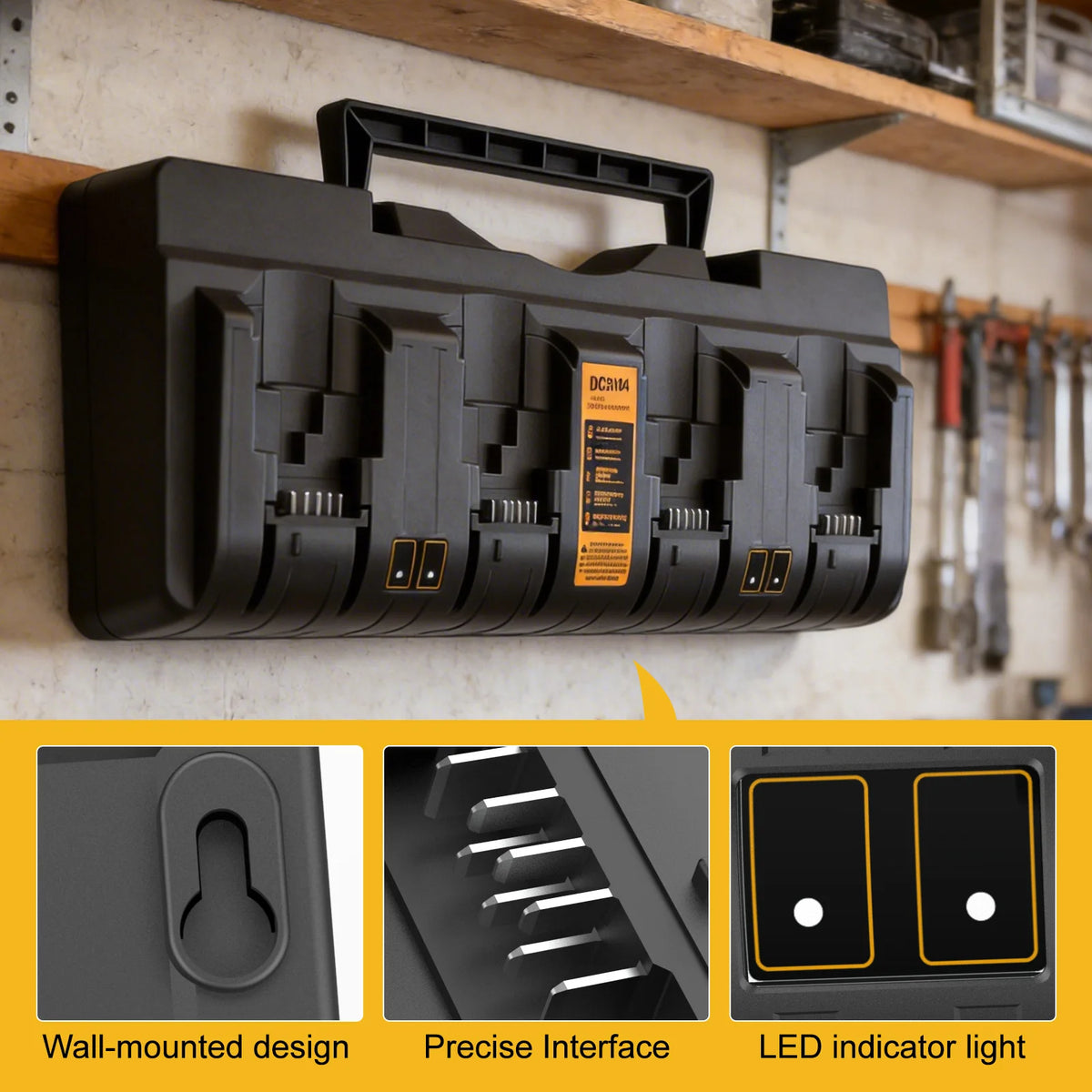 DCB104-Compatible 3A Battery Charger | 2/4 Port | US/EU Plug