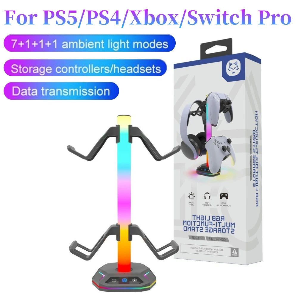 REMANK Controller Holder | RGB Light Stand | PS5, PS5 Slim, PS4, Xbox, PC