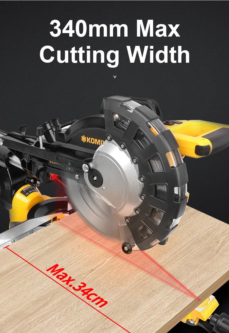 KOMIYA 10-Inch Sliding Miter Saw | Laser Guide | 2400W