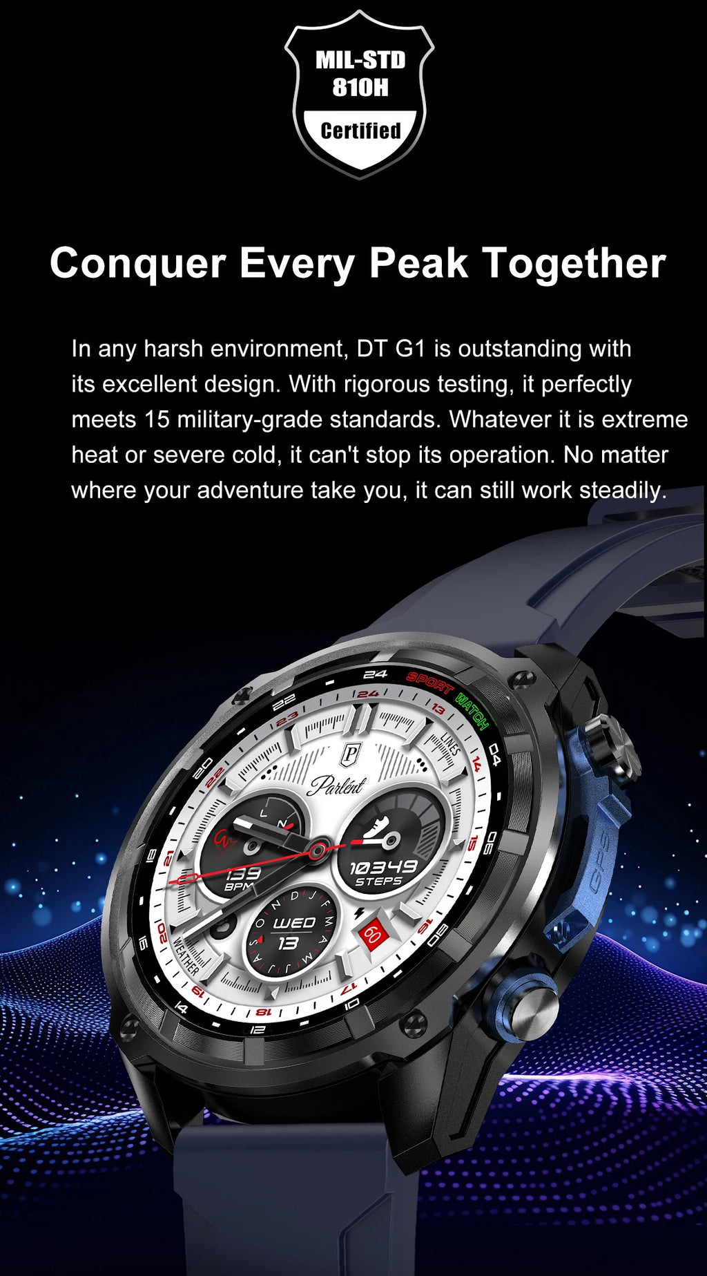 GPS Smartwatch 2025 | AMOLED 1.43" HD Gorilla Glass | 1000mAh | 10ATM Waterproof | Bluetooth Calling | Men Sport | Smartwatch GPS 2025 | AMOLED 1.43" HD Gorilla Glass | 1000mAh | Resistente al Agua 10ATM | Llamadas Bluetooth | Deporte