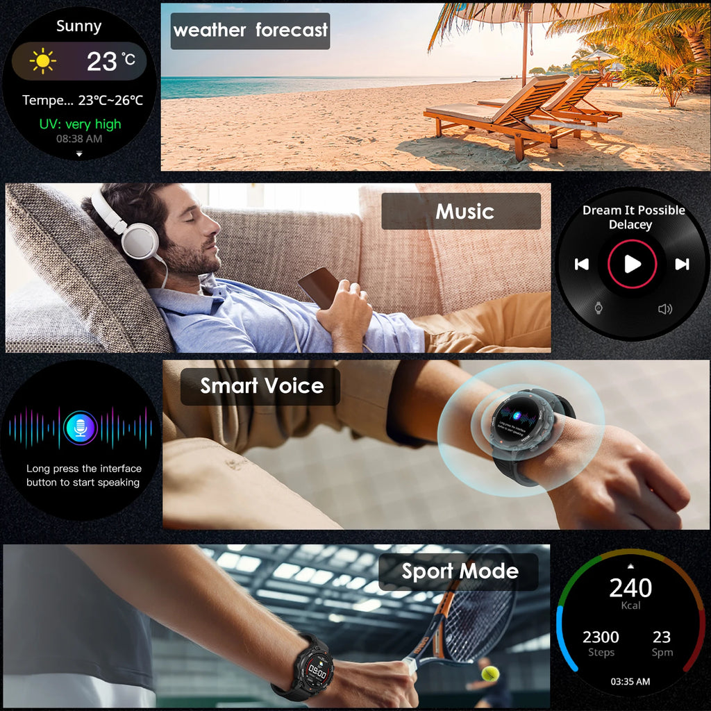 Smartwatch AURAFIT GPS-G6 2025 | AMOLED 1.43" | GPS 6 Satélites | 3ATM | AI GPT | 100+ Deportes