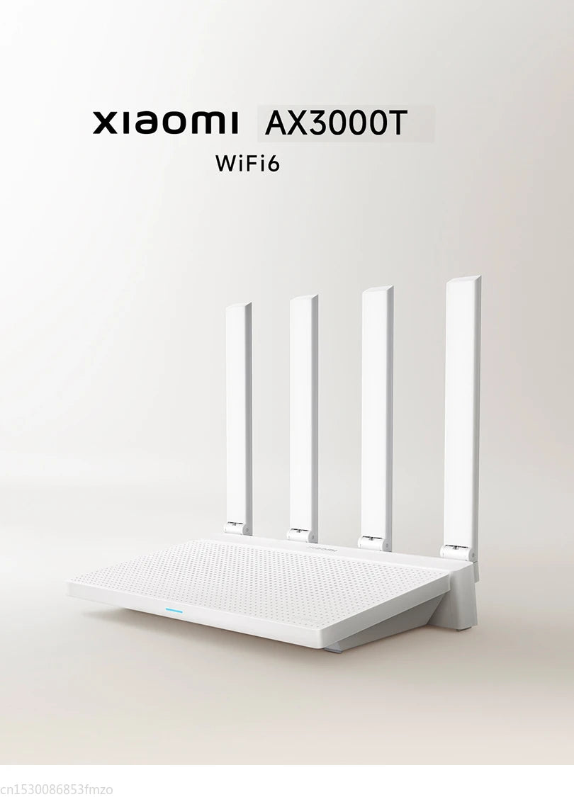 Xiaomi Router AX3000T WiFi 6 Mesh | 3000Mbps | NFC | 256MB | 128 Dispositivos | Gaming | Control Parental | MiWiFi