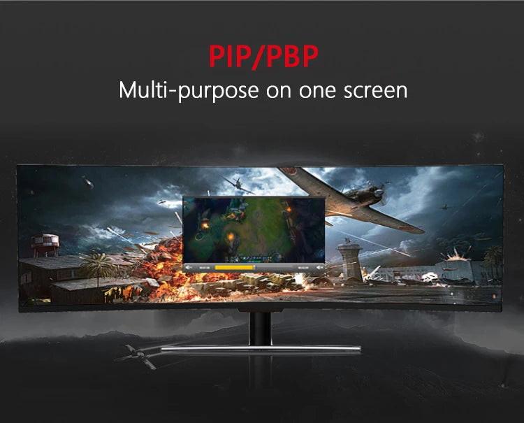 49-Inch Ultrawide Curved Monitor 32:9 | 5K 165Hz | Built-in Speakers | Home & Office
