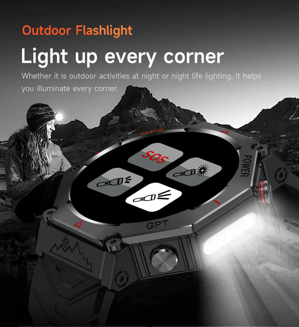 Military GPS Smartwatch 2025 | AMOLED 1.39" | 107 Sports Modes | Bluetooth Calling | Men Women | Smartwatch Militar GPS 2025 | 107 Modos Deportivos | Llamadas Bluetooth | Hombre Mujer
