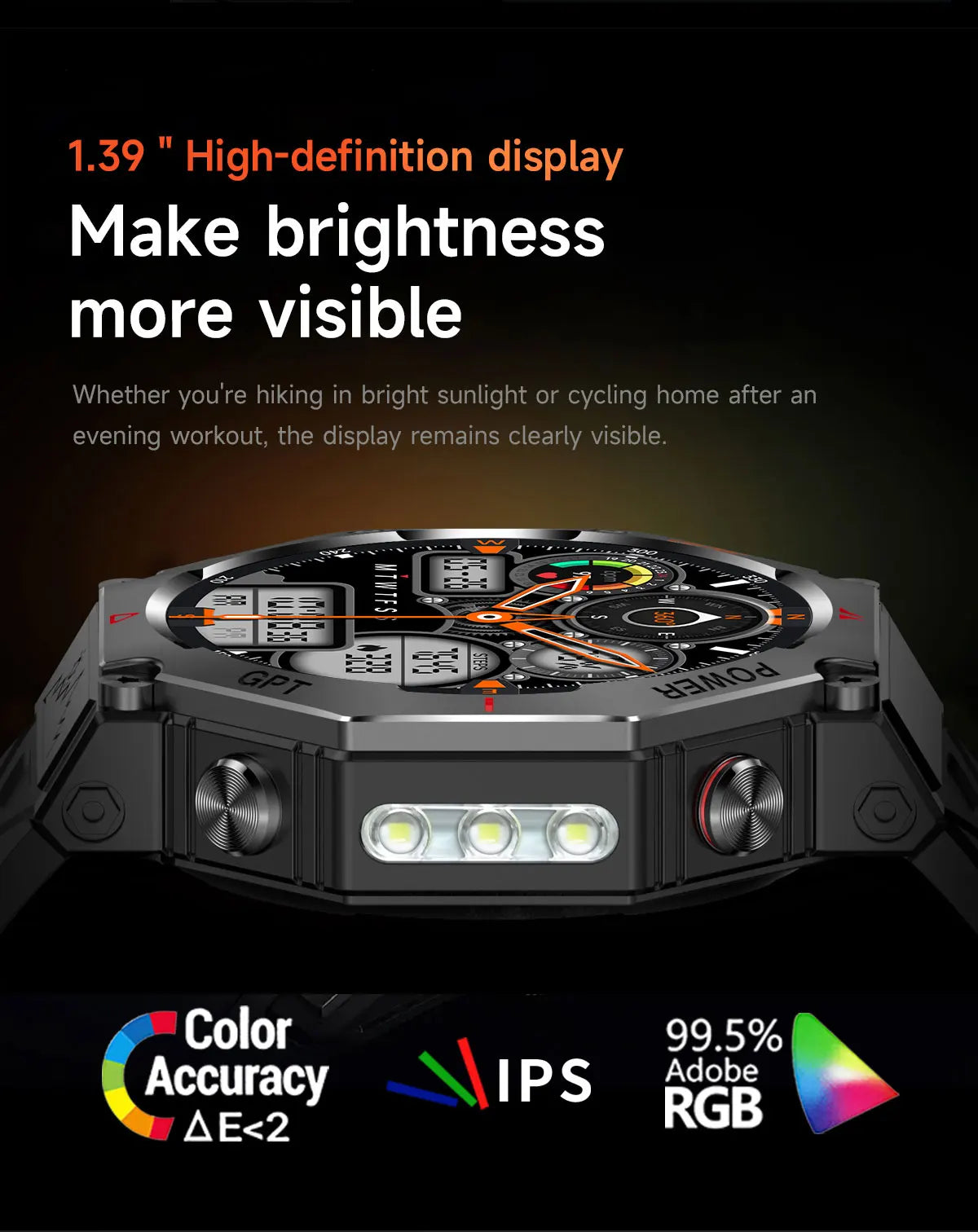 Military GPS Smartwatch 2025 | AMOLED 1.39" | 107 Sports Modes | Bluetooth Calling | Men Women | Smartwatch Militar GPS 2025 | 107 Modos Deportivos | Llamadas Bluetooth | Hombre Mujer