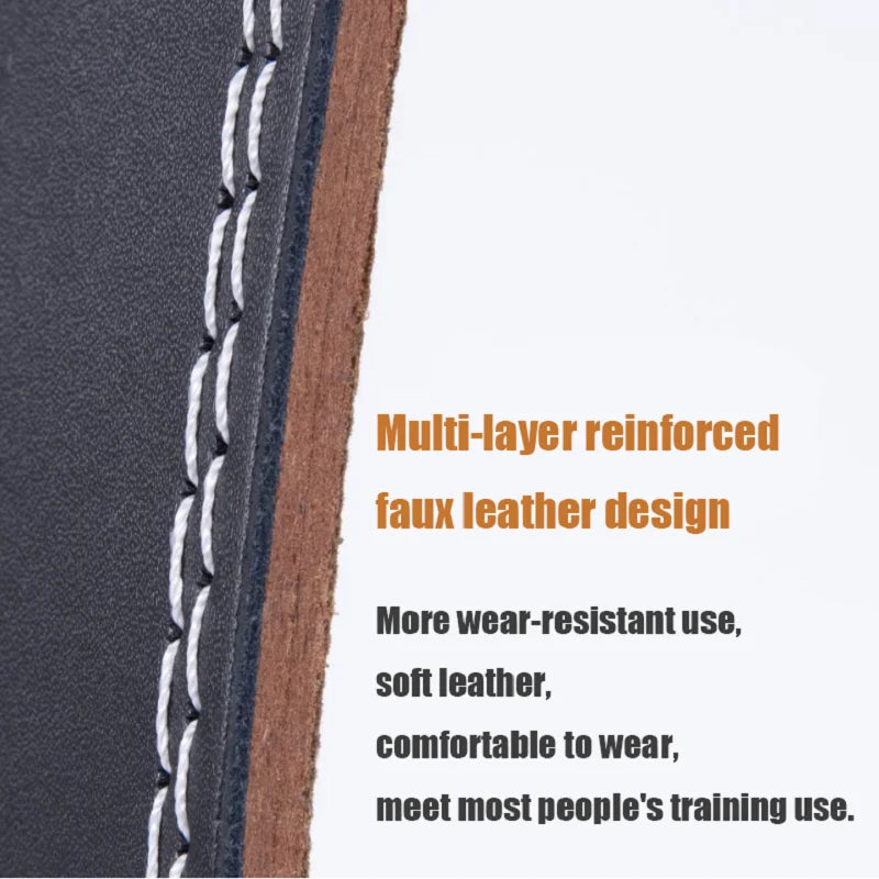 Weightlifting Belt PU & Cow Leather | Waist Support for Powerlifting & Strength Training