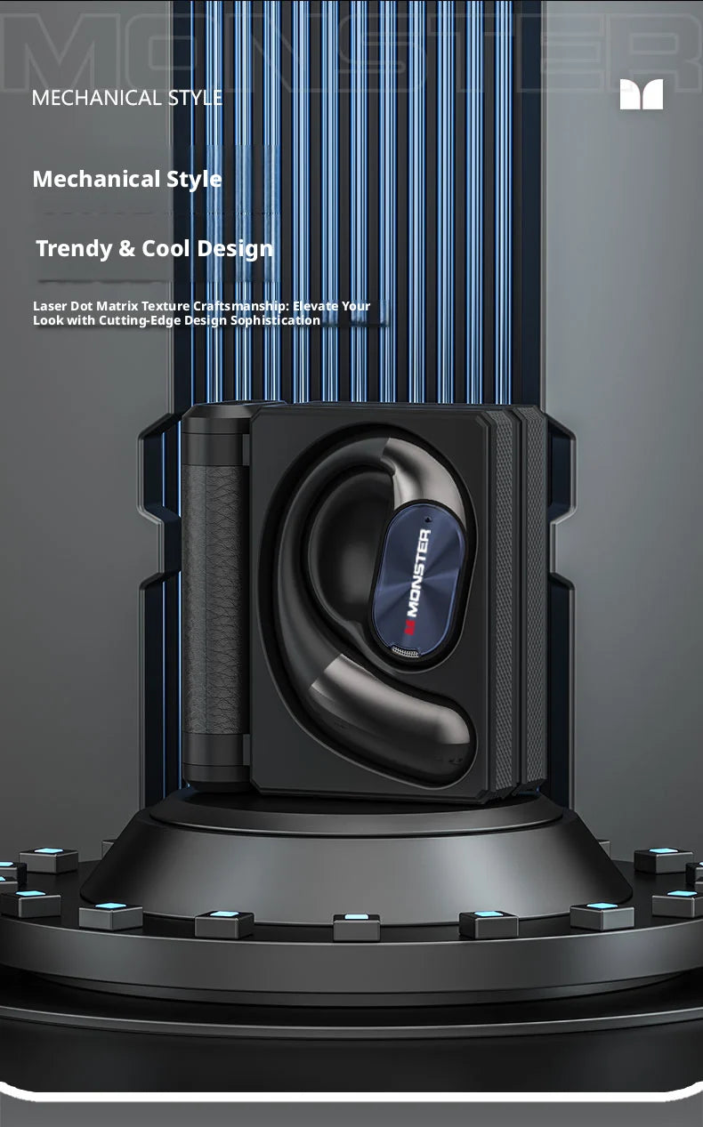 Monster AC530 - Auriculares Open Ear Bluetooth | OWS Ear Hook | Running y Fitness